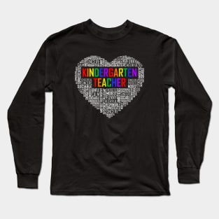 Kindergarten Teacher Heart Long Sleeve T-Shirt